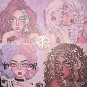 Women Hair Art Prints Set